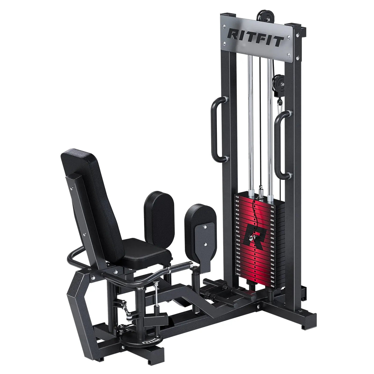 RITFIT Panther Home Hip Abductor and Adductor Machine,Inner & Outer Thigh Exercise Equipment with Adjustable Weight Stack,19 Plates Totaling 209 Lbs for Glutes,Hips & Leg Strength Training