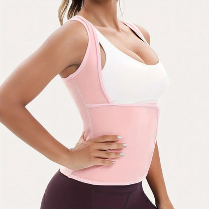 Women'S Bra-Style High Performance Quick Dry Sauna Sweat Vest - Fixed Anti-Sagging Bra, Tummy Control, Stick-On Waist Trimmer, Multi-Size Body Shaper for Yoga Sports, Gym Workout Wear, Athletic Outfits High Performance Activewear
