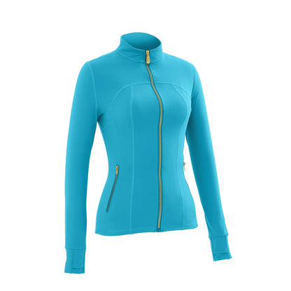 Women'S Full-Zip Slim Yoga Jacket - Sportswear with Thumb Holes, Zipper Pockets for Fitness Workouts Backtoschool,Back to School,Back to School Haul