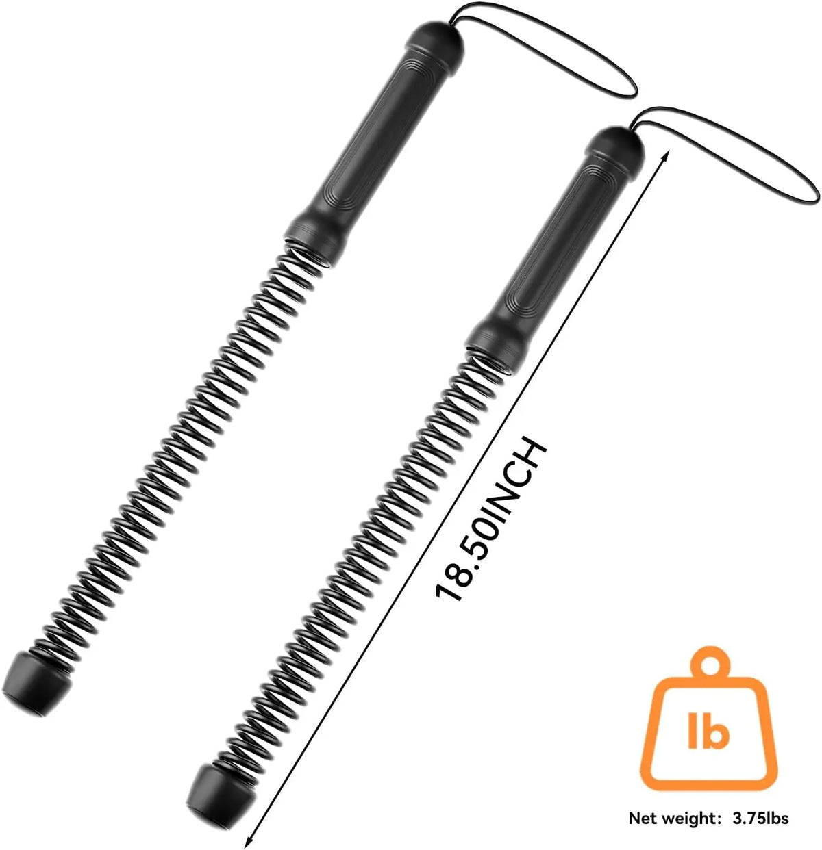 Cordless Battle Ropes with Adjustable Resistance Springs - Weighted Ropeless Battle Rope for Home Gym Exercise, Portable Workout Equipment for Strength Training & Cardio Fitness