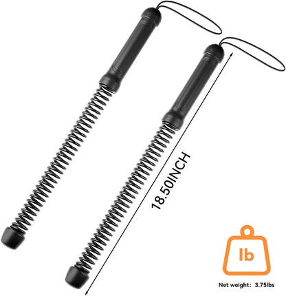 Cordless Battle Ropes with Adjustable Resistance Springs - Weighted Ropeless Battle Rope for Home Gym Exercise, Portable Workout Equipment for Strength Training & Cardio Fitness