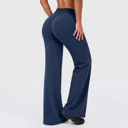 Women’S 2-Piece Plain Sleeveless Crop Top & Flare Leg Pants Set - Nylon Knit 4-Way Soft Stretch Activewear, Breathable Casual Sportswear Outfit, Fitted Yoga Set for Gym & Home Wear, OL Style Pullover