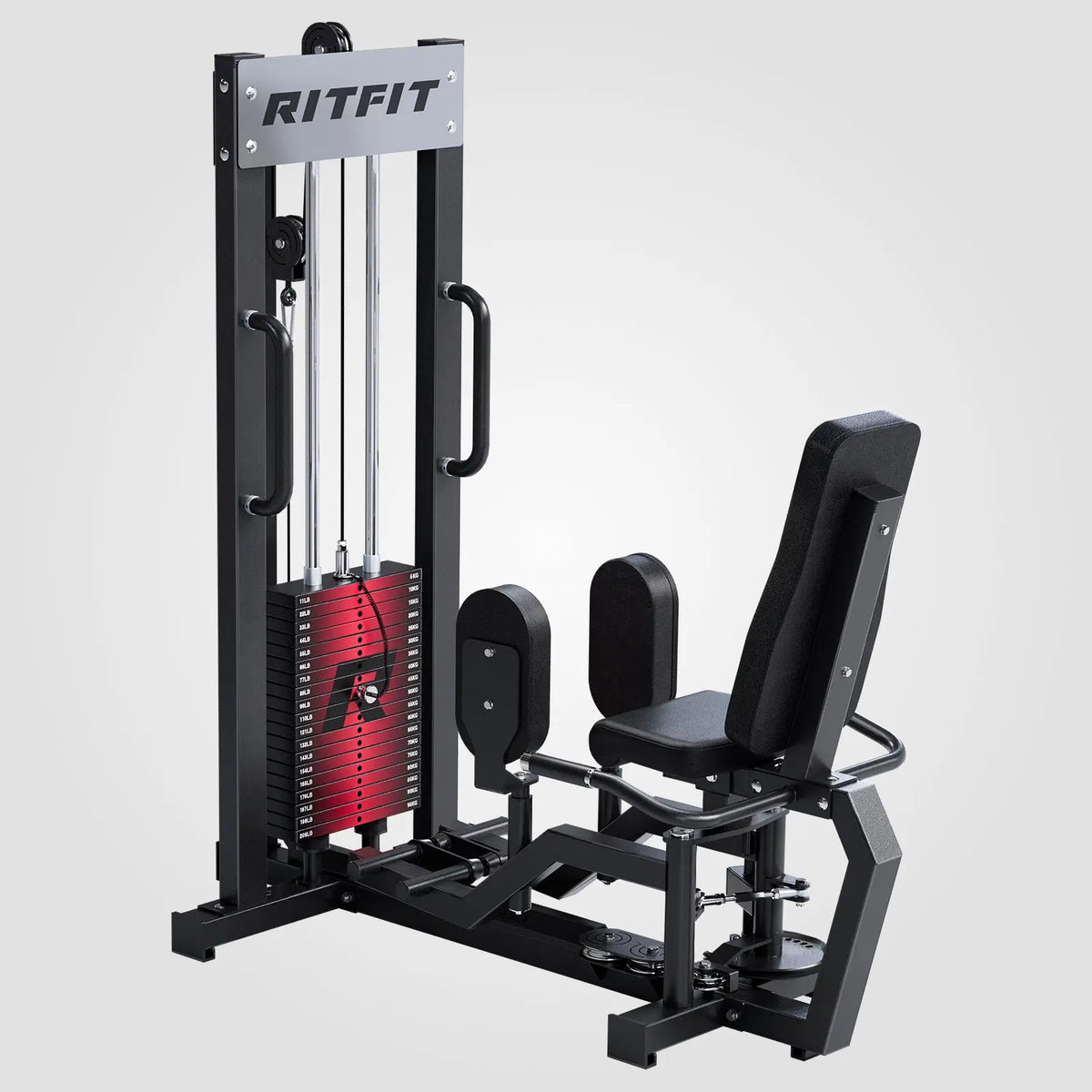 RITFIT Panther Home Hip Abductor and Adductor Machine,Inner & Outer Thigh Exercise Equipment with Adjustable Weight Stack,19 Plates Totaling 209 Lbs for Glutes,Hips & Leg Strength Training