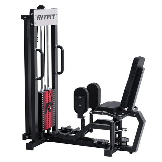 RITFIT Panther Home Hip Abductor and Adductor Machine,Inner & Outer Thigh Exercise Equipment with Adjustable Weight Stack,19 Plates Totaling 209 Lbs for Glutes,Hips & Leg Strength Training