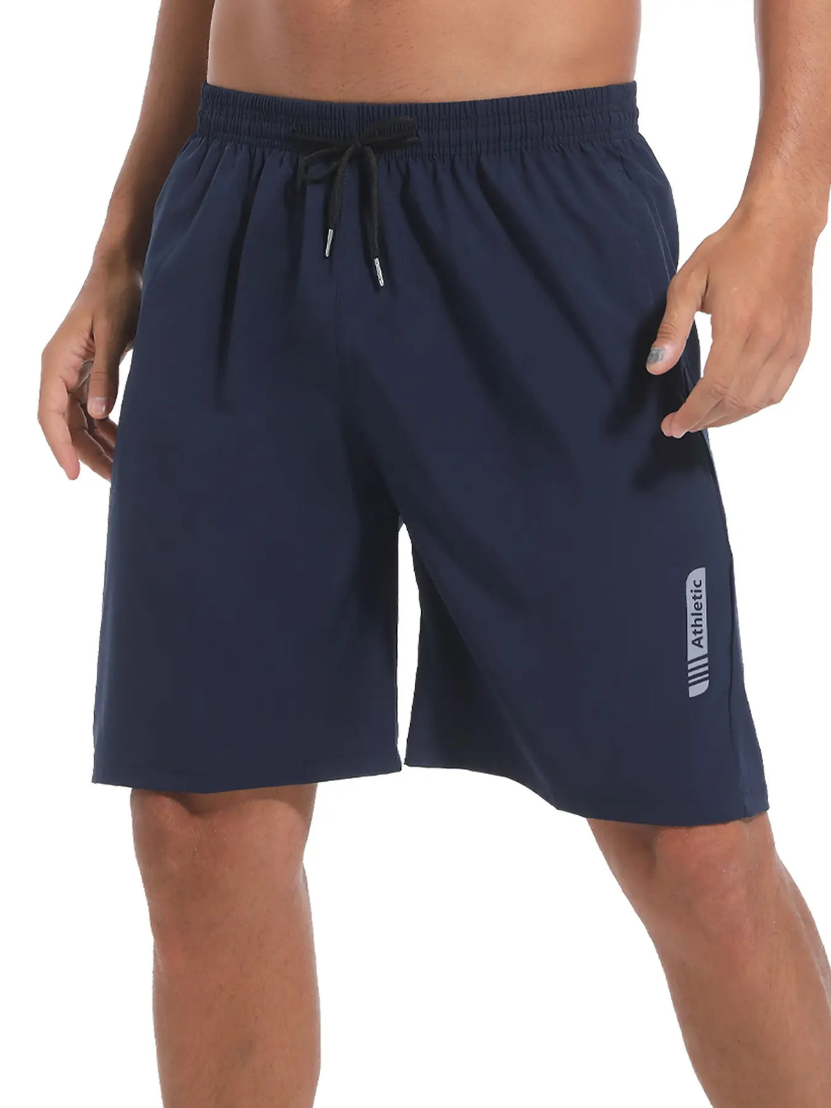 Noeallyrisss 5 Packs Fitted Men'S Quick-Dry Elastic Waist Sports Shorts - Breathable, Durable, Dry-Fit, Side Pockets, Adjustable Drawstring - Black Activewear for Basketball, Running