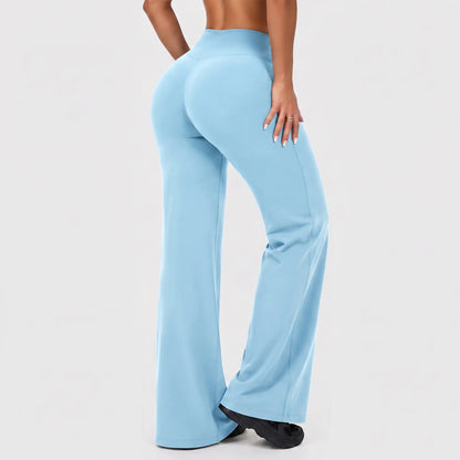 Women’S 2-Piece Plain Sleeveless Crop Top & Flare Leg Pants Set - Nylon Knit 4-Way Soft Stretch Activewear, Breathable Casual Sportswear Outfit, Fitted Yoga Set for Gym & Home Wear, OL Style Pullover