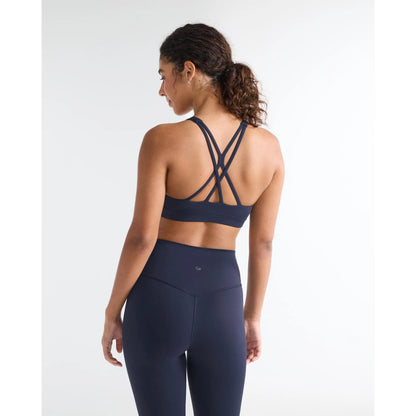 SOLBRACE U Neck Cross Back Sports Bra, Removable Padded Soft High Stretch Lightweight Breathable Strappy Workout Tank Top for Yoga Daily