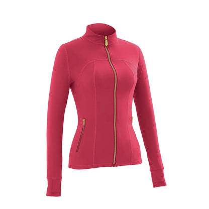 Women'S Full-Zip Slim Yoga Jacket - Sportswear with Thumb Holes, Zipper Pockets for Fitness Workouts Backtoschool,Back to School,Back to School Haul